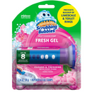 Scrubbing Bubbles Fresh Gel Toilet Cleaning Stamp, Floral Fusion, Dispenser + 6 Gel Stamps, 1.34 oz.