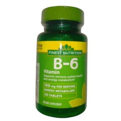 Finest Nutrition B-6 Vitamins 100mg - 100 Tablets