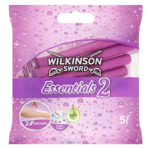 Wilkinson Sword Essentials 2 Disposable Razor For Women, 5 Pack