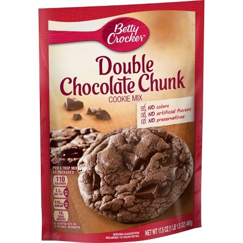 Betty Crocker Double Chocolate Chunk Cookie Mix - 17.5oz