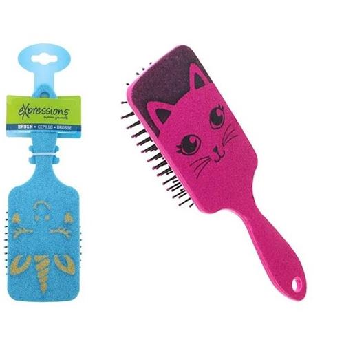 Expressions Glitter Animal Themed Paddle Hair Brush