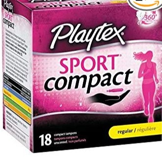 PLAYTEX SPORT COMPACT TAMPONS