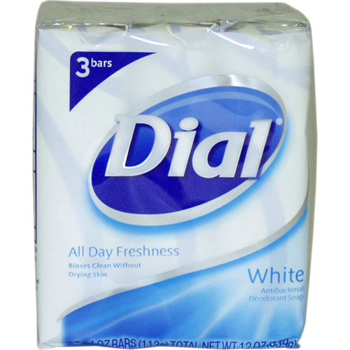 Dial Antibacterial Deodorant Soap 4oz Bars x 3