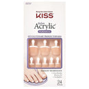 Kiss Salon Acrylic Revolutionary French Toenails, 24 Piece