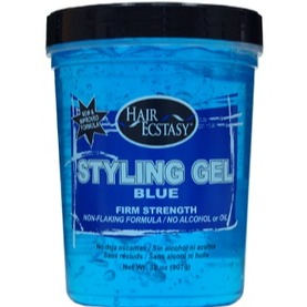 HAIR ECSTASY STYLING GEL 32OZ BLUE FIRM STRENGTH