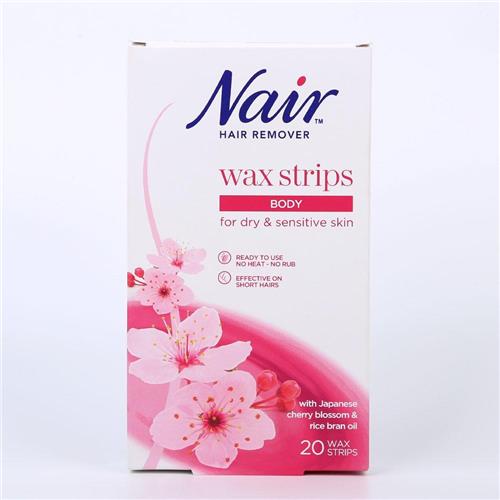 Nair Hair Remover Body 20 Wax Strips With Japanese Blossom