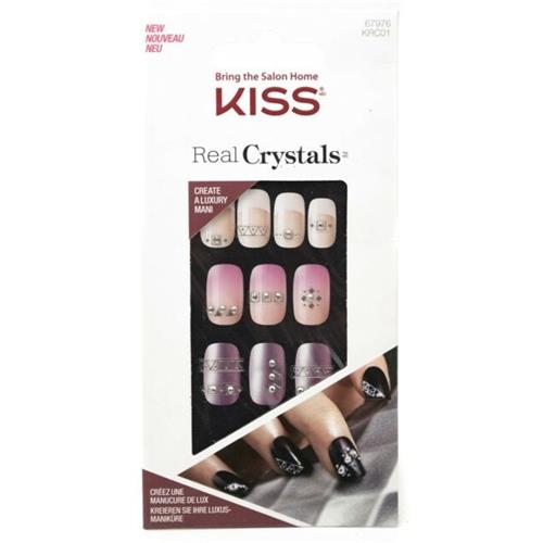 Kiss Real Crystals 3d Sticker Rhinestone Nail Art Design Transparent Film