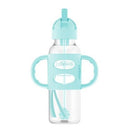 Dr. Brown’s Milestones 6M+ Sippy Straw Bottle with Silicone Handles, 9 oz