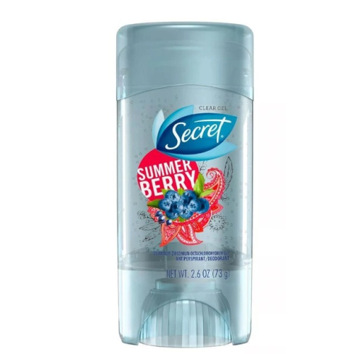 Secret Antiperspirant & Deodorant, Clear Gel, Summer Berry, 2.6 oz