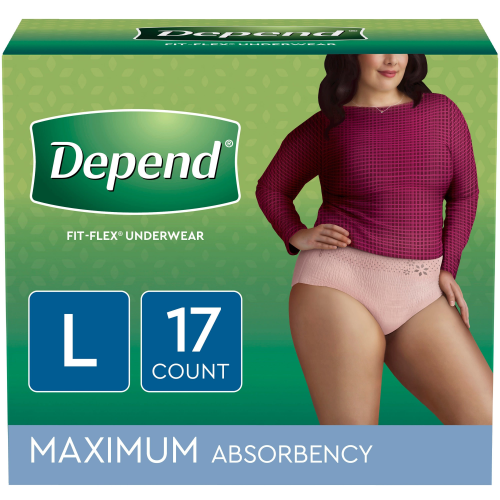 Depend Fit-Flex Incontinence Underwear for Women, Maximum Absorbency