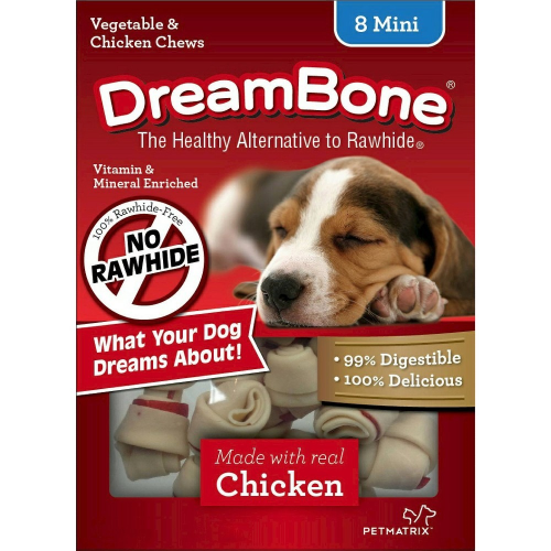 DreamBone Vegetable & Chicken Dog Chews 8's Minis