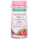 Nature's Bounty, Hair, Skin & Nails Gummies with Biotin, Strawberry, 1,250 mcg, 80 Gummies