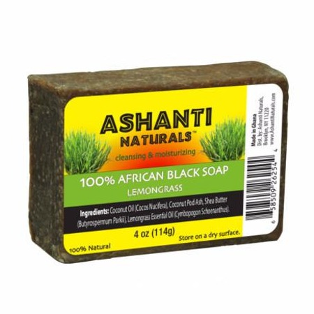 Ashanti 100 % African Black Soap - Lemongrass