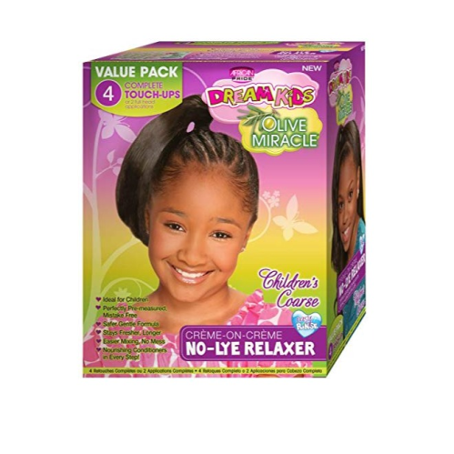 African Pride Dream Kids Miracle Olive Touch-up Relaxer Corse Value Pack