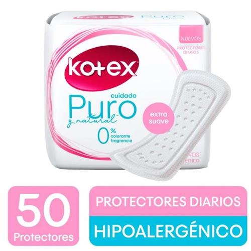 Kotex Pure & Natural Liners 50's