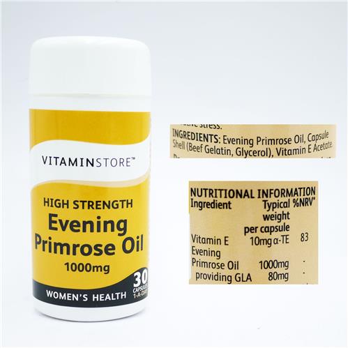 Vitamin Store Evening Primrose Oil 1000mg, 30 Capsules