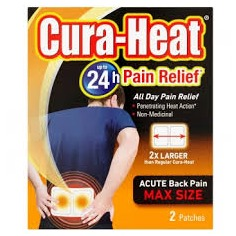 CURA HEAT BACK PAIN RELIEF