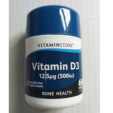 Vitamin Store Vitamin D3 500iu, 60 Tablets