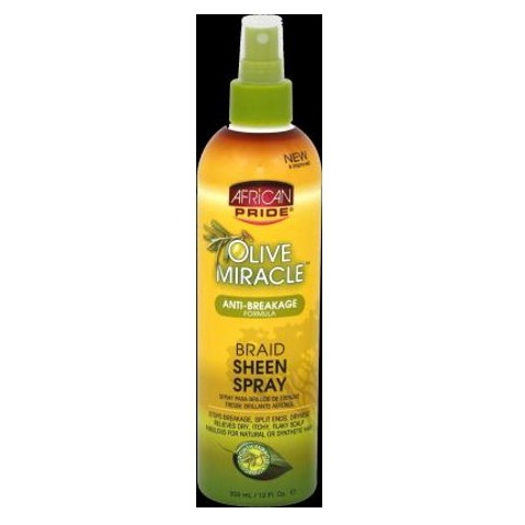 African Pride Olive Miracle Braid Sheen Spray, 12 fl oz