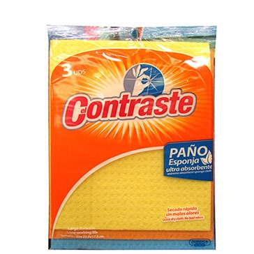 Contraste Absorbent Sponge Cloth 3 Pack