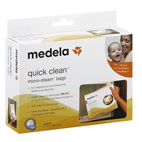 Medela Micro-Steam Quick Clean Bags, 5-Pack