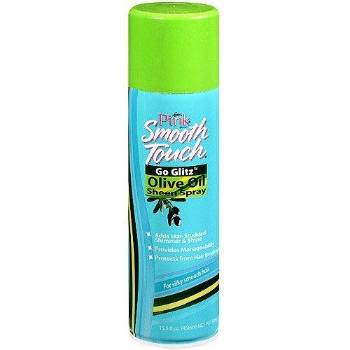 Luster's Pink Smooth Touch Go Glitz Olive Oil Sheen Spray 15.5 Oz.