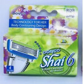 Dorco Shai 6 Smooth Shaving Blade Touch six Women Hydrating Cartridges