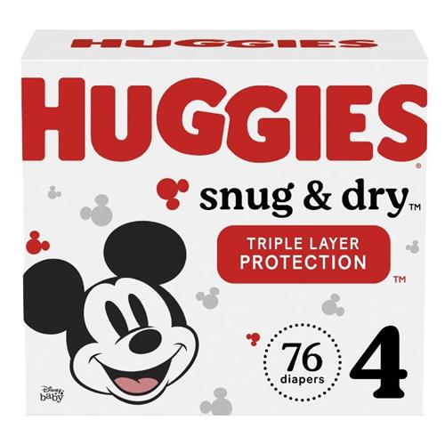 Huggies Snug & Dry Stage 4 Triple Layer Protection - 76's