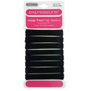 EXPRESSIONS 8PC METAL FREE ELASTICS - BLACK