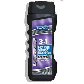 Xtra Care Vigor 3 In 1 Men's Body Wash Shampoo  Conditioner 14 fl oz