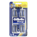 Gillette Blue3 Hybrid Handle + 9 Shaving Refill Blades