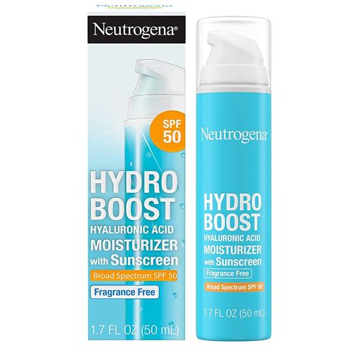 Neutrogena Hydro Boost Face Moisturizer With SPF 50 Non-Comedogenic and Fragrance-Free, 1.7 Oz