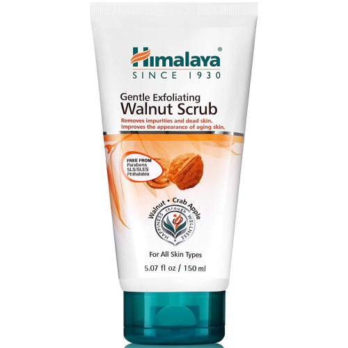 Himalaya Gentle Exfoliating Walnut Facial Scrub for Oily Skin, Free from Parabens, SLS/SLES and Phthalates 5.07 oz (150 ml)