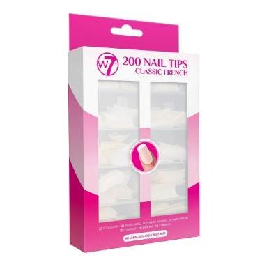 W7 Acrylic Nails - 200 Nail Tips - Classic French