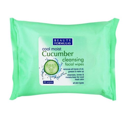 Beauty Formulas Cucumber Cleansing Facial Wipes 30's
