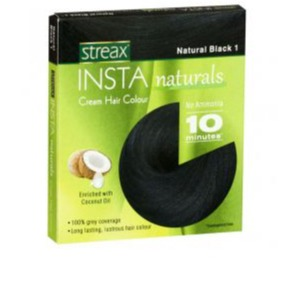 STREAX INSTA HAIR COLOUR - NATURAL BLACK 1