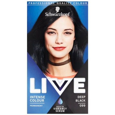 Schwarzkopf Live Intense Colour 099 Deep Black Permanent Hair Dye