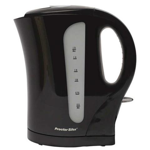 Proctor Silex 1.7L Cordless Black Electric Kettle