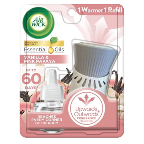 Air Wick Essential Oils Warmer & Refill Bonus - Vanilla & Pink Papaya
