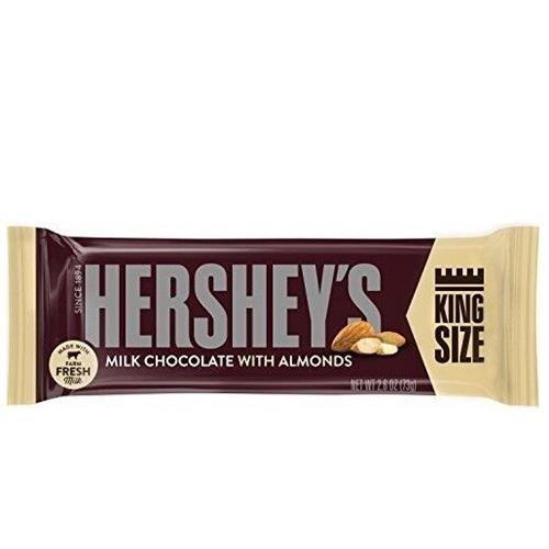 Hershey's Milk Chocolate With Almonds King Size Bar 2.6oz