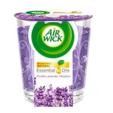 Air Wick Essential Oils Purple Lavender Meadow Scented Candle 105g