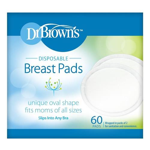 Dr. Brown's Oval Disposable Nursing Pads - White