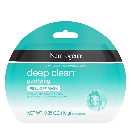Neutrogena Deep Clean Purifying Peel-Off Face Mask, Oil-Free & Non-Comedogenic Deep Pore Cleansing Single-Use Facial Mask, Single-Use, 1 ct
