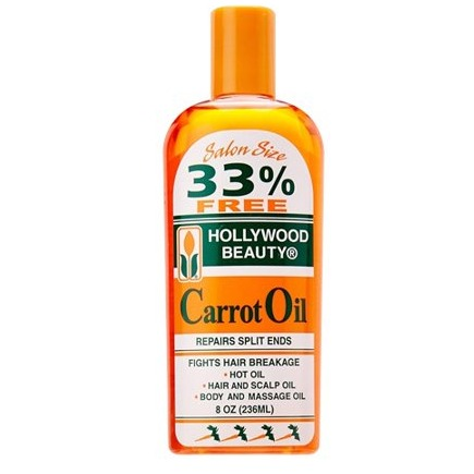 Hollywood Beauty Carrot Oil For Hair or Body, 8 Oz