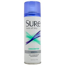 Sure Aerosol Unscented Anti-Perspirant & Deodorant Spray, 6 oz