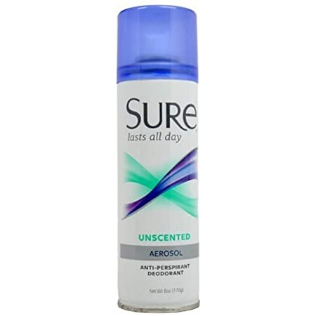 Sure Aerosol Unscented Anti-Perspirant & Deodorant Spray, 6 oz