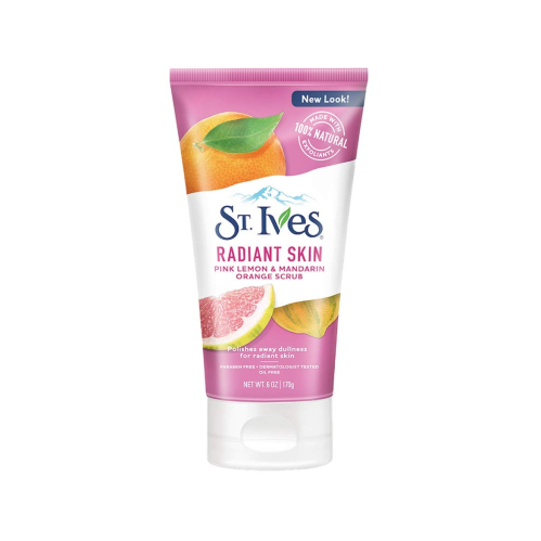 St Ives Radiant Skin, Pink Lemon & Mandarin Orange Facial Scrub, 6 oz