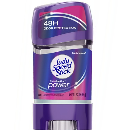 Lady Speed Stick 24/7 Anti-Perspirant Deodorant Gel, Fresh Fusion, 2.3-Ounce