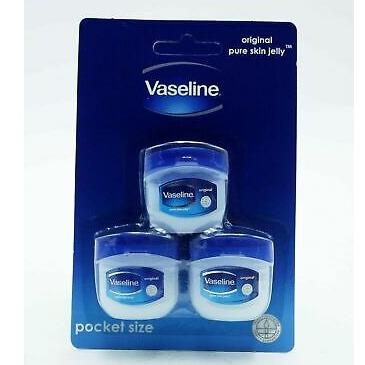 Vaseline Original Pure Skin Jelly 7g - Pocket Travel Size (pack of 3)