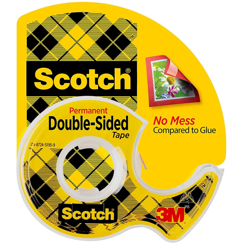 Scotch Double Sided Tape, Permanent, 3/4 in x 300 in